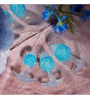 Анальна пробка Liebe Seele Icecream-shaped Crystal Anal Plug - Blue Medium