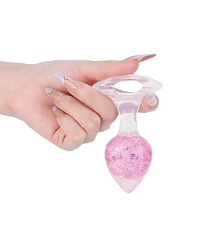 Анальна пробка Liebe Seele Heart-shaped Crystal Anal Plug - Pink Small