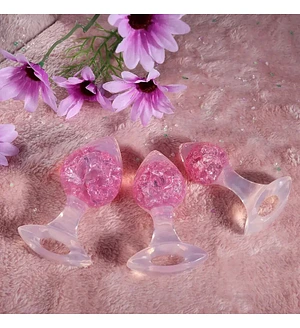 Анальна пробка Liebe Seele Heart-shaped Crystal Anal Plug - Pink Medium