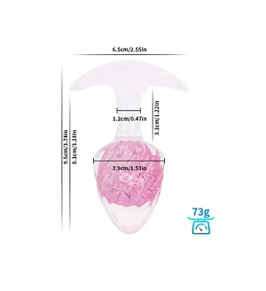 Анальна пробка Liebe Seele Icecream-shaped Crystal Anal Plug - Pink Medium