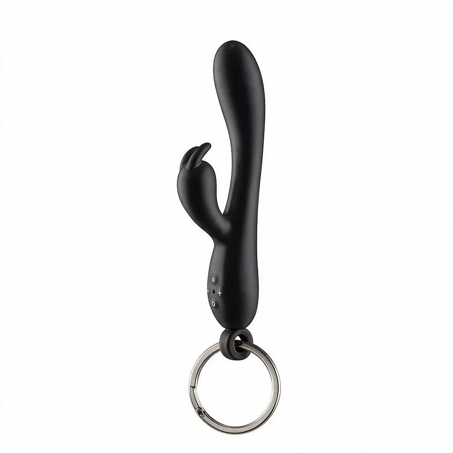 Брелок вібратор-кролик Diverty Sex Black