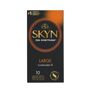 Безлатексні преміум-презервативи SKYN Large 10 шт, збільшений розмір (м'яте паковання)