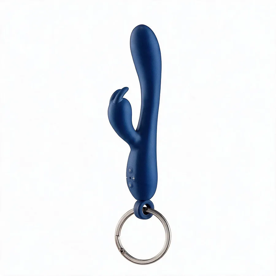 Брелок вібратор-кролик Diverty Sex Blue