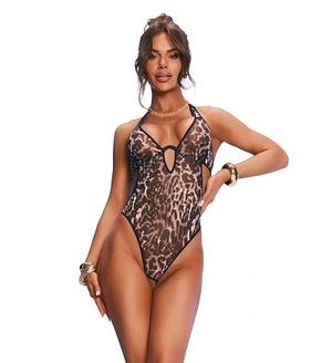 Боді Obsessive Addia crotchless teddy 2XL/3XL