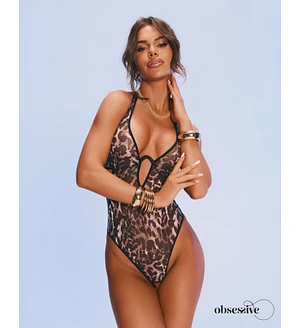 Боді Obsessive Addia crotchless teddy 2XL/3XL