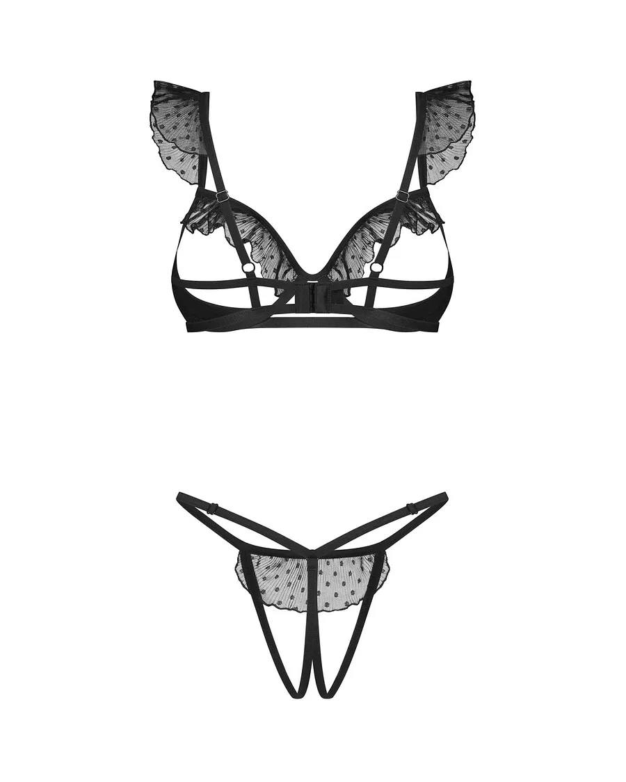 Комплект Obsessive Carrola 2-pcs crotchless set 2XL/3XL