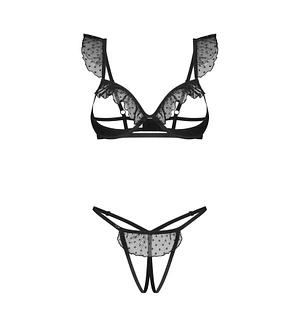 Комплект Obsessive Carrola 2-pcs crotchless set 2XL/3XL