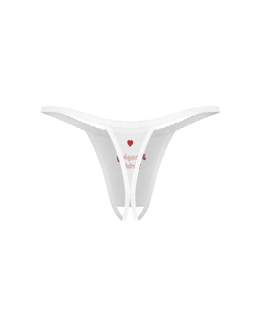 Трусики Obsessive Weddya Bride crotchless thong