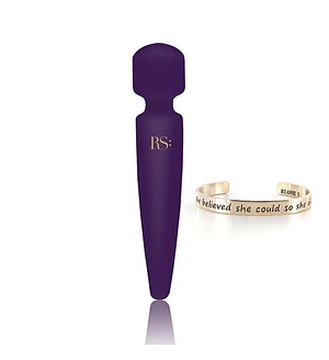 Вібромасажер Rianne S: Bella Mini Wand Purple, 10 режимів, медичний силікон, подарункове паковання