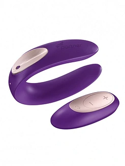 Вібратор для пар Satisfyer Double Plus Remote з пультом ДК та двома моторчиками