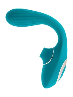 Вібратор S Pleasures Dual Suction - Turquoise