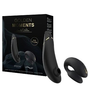 Преміальний подарунковий набір Golden Moments: Womanizer Premium та We-Vibe Chorus Black