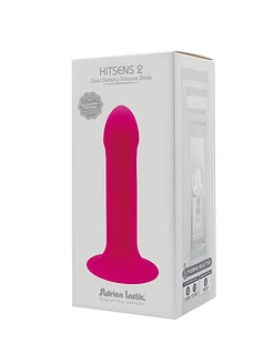 Дилдо з присоскою Adrien Lastic Hitsens 2 Pink, відмінно для страпона, макс. діам. 4см, довж. 16,7см