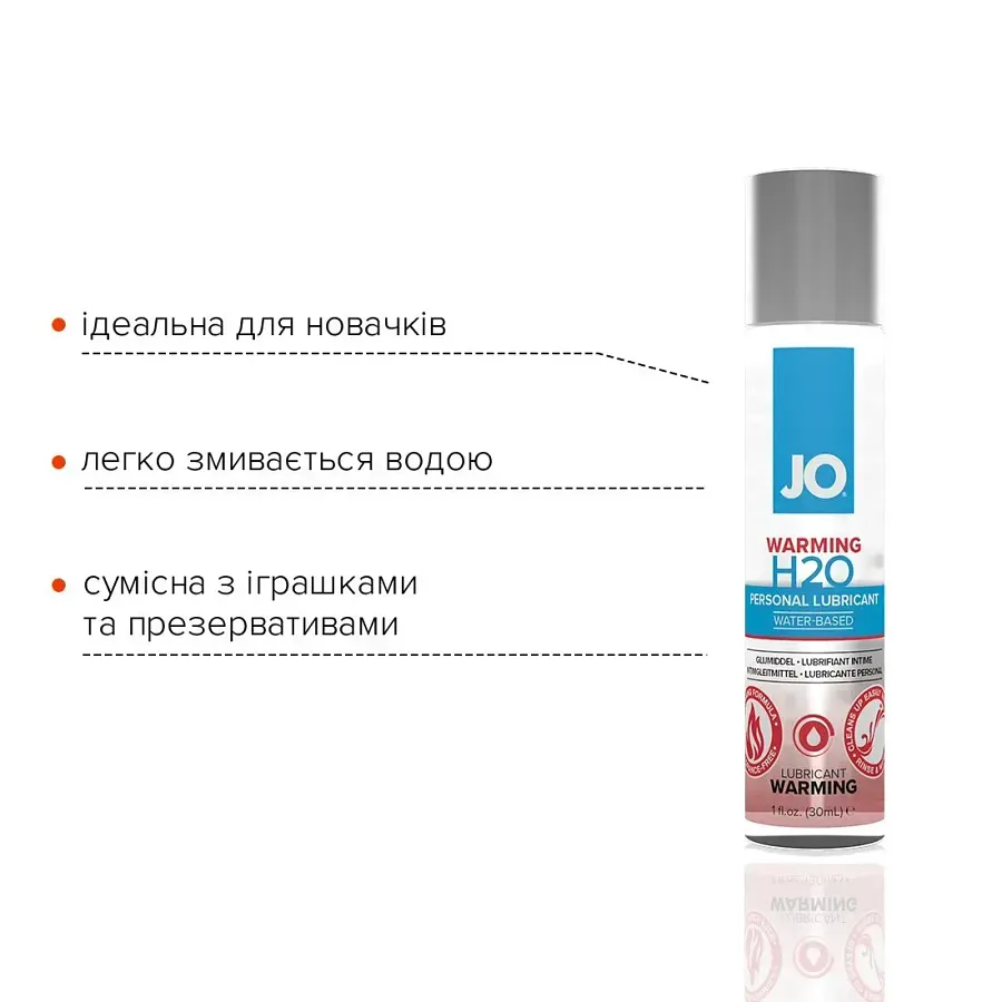 Лубрикант на водній основі System JO H2O WARMING з екстрактом перцевої м’яти