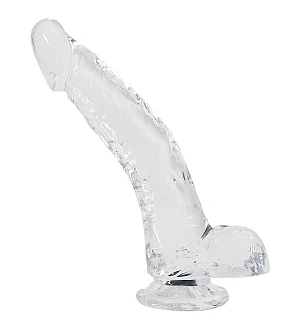 Прозорий фалоімітатор Alive Jelly Dildo Stallion, ТПЕ, присоска, діаметр 3,5 см, довжина 22 см