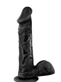 Фалоімітатор Real Body — Real Tony Black, TPE, діаметр 3,5 см
