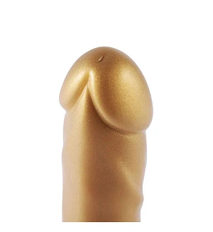 Золотий фалоімітатор Hismith 6.8″ Golden Silicone Dildo, система KlicLok