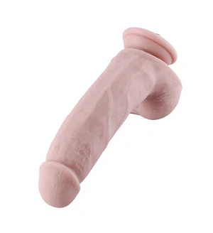 Силіконовий фалоімітатор для секс-машин Hismith 8.3″ Silicone Dildo, вигнутий, система KlicLok