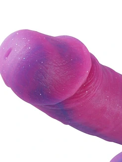 Фалоімітатор 8.2″ з вібрацією для секс-машин Hismith Purple Silicone Dildo with Vibe, KlicLok