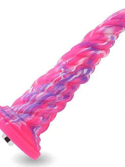 Фантазійний фалоімітатор 10.12″ для секс-машин Hismith Silicone Dildo rose Monster Series, KlicLok