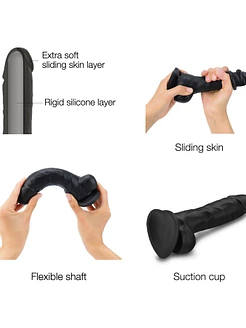 Реалістичний фалоімітатор Strap-On-Me Sliding Skin Realistic Dildo S, ефект рухливої шкіри