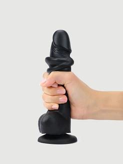 Реалістичний фалоімітатор Strap-On-Me Sliding Skin Realistic Dildo Black XL, ефект рухливої шкіри