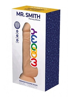 Силіконовий фалоімітатор Wooomy Mr.Smith, термореактивний, з присоскою, довжина 17,5, діаметр 3,3 см