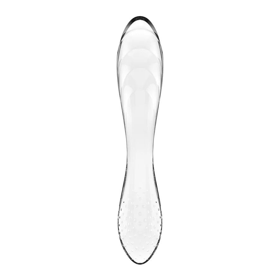 Двосторонній скляний дилдо Satisfyer Dazzling Crystal 1, дуже міцний, без стопера