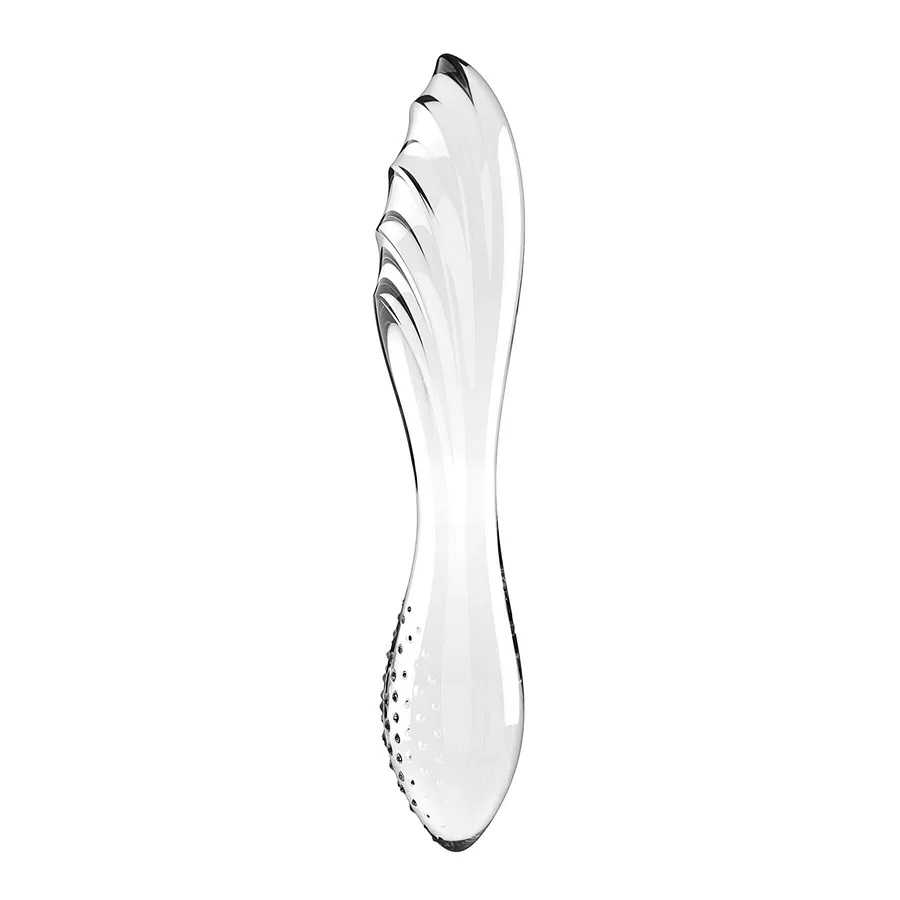 Двосторонній скляний дилдо Satisfyer Dazzling Crystal 1, дуже міцний, без стопера