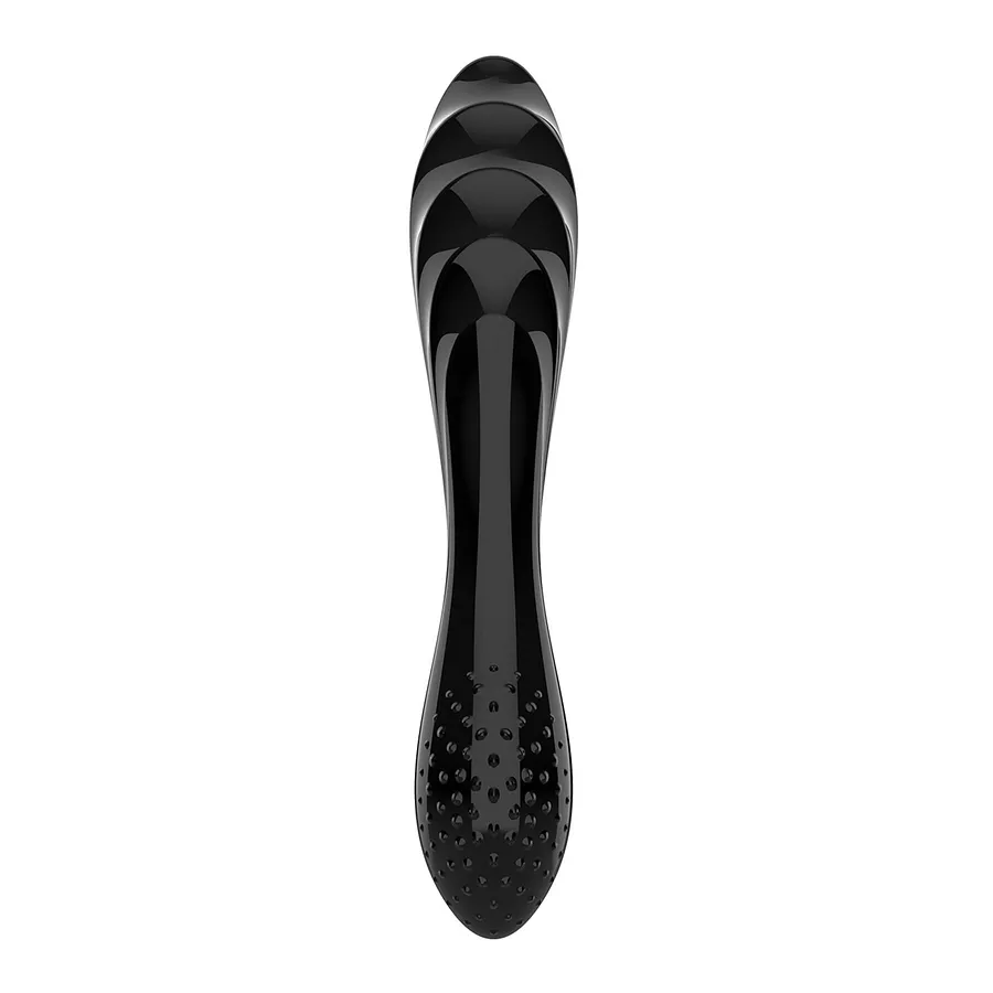 Двосторонній скляний дилдо Satisfyer Dazzling Crystal 1, дуже міцний, без стопера