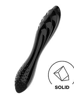 Двосторонній скляний дилдо Satisfyer Dazzling Crystal 1, дуже міцний, без стопера