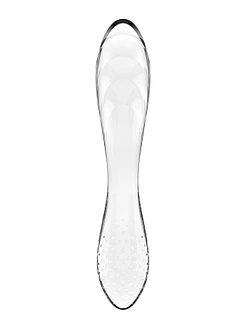 Двосторонній скляний дилдо Satisfyer Dazzling Crystal 1, дуже міцний, без стопера