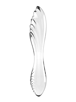Двосторонній скляний дилдо Satisfyer Dazzling Crystal 1, дуже міцний, без стопера