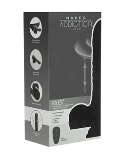 Вібро-фалоімітатор з ротацією та пульсацією Naked Addiction 8.6″ Noir, з пультом ДК