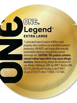 Набір презервативів ONE Legend XL, 100 шт, збільшений розмір, розширення на кінці, паковання-тубус