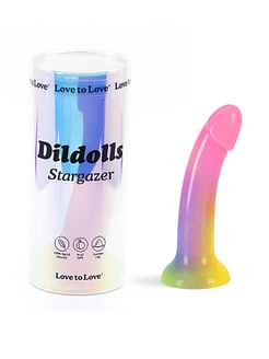 Дилдо з градієнтом та блискітками Love To Love Dildolls — Stargazer, ультрам’який