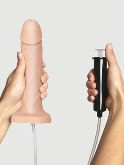 Фалоімітатор, що кінчає Strap-On-Me Squirting Cum Dildo Realistic Flash, діам. 3,9 см, силікон