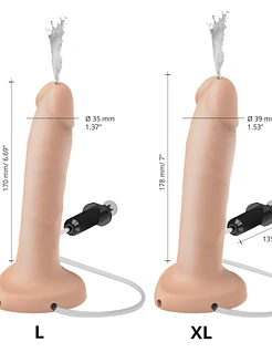 Фалоімітатор, що кінчає Strap-On-Me Squirting Cum Dildo Realistic Flash, діам. 3,9 см, силікон
