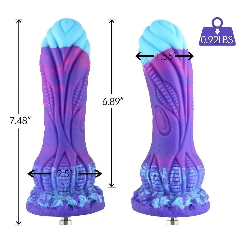 Фалоімітатор для секс-машин Hismith 7.48″ Silicone Dildo HSA140 Monster Series, система KlicLok