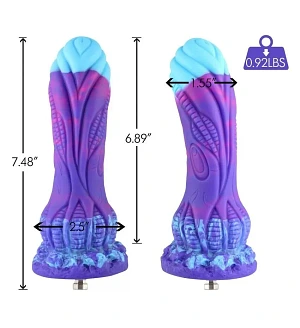 Фалоімітатор для секс-машин Hismith 7.48″ Silicone Dildo HSA140 Monster Series, система KlicLok