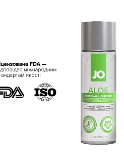 Змазка на водній основі  System JO H2O Organic Aloe, зволожувальний та заспокійливий ефект