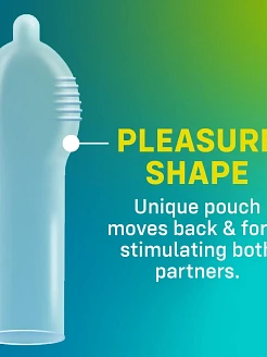 Набір презервативів ONE Pleasure Plus, 100 шт, з ребристою ділянкою на кінці, паковання-тубус
