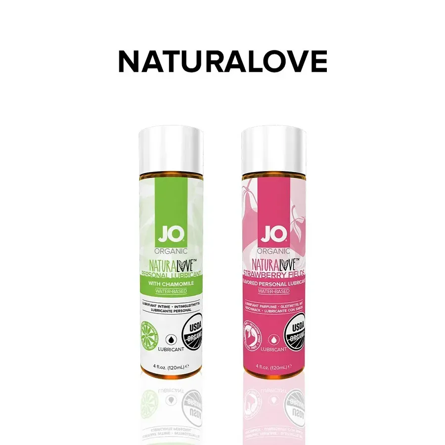 Лубрикант на водній основі System JO NATURALOVE - ORGANIC з екстрактом листя агави та ромашки