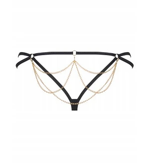 Трусики стрінги з ланцюжками Obsessive Pantheria thong black