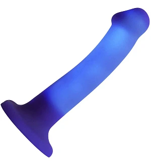 Дилдо, що світиться Strap-On-Me Glow-LED Dildo Purple - M