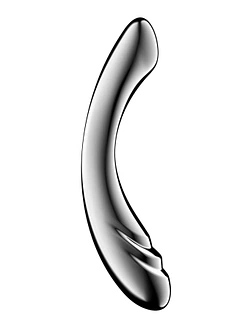 Металевий дилдо Satisfyer Pure Gravity 3, двосторонній, можна нагрівати й охолоджувати, дуже важкий
