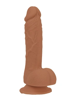 Фалоімітатор ADDICTION Steven 7.5" Silicone Dong Caramel, віброкуля в подарунок
