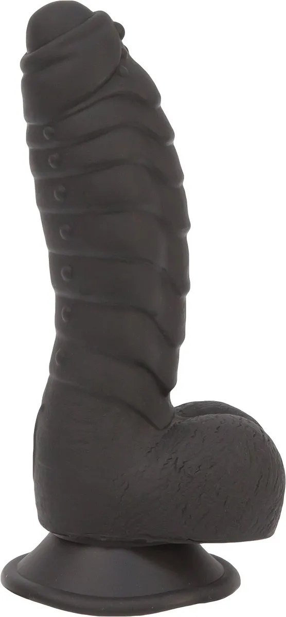 Фалоімітатор ADDICTION Ben 7" Dildo With Balls Black, віброкуля в подарунок