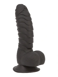 Фалоімітатор ADDICTION Ben 7" Dildo With Balls Black, віброкуля в подарунок