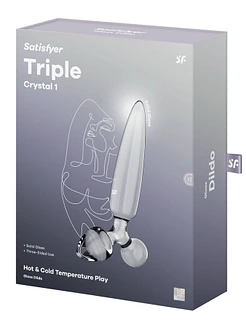Тристоронній скляний дилдо Satisfyer Triple Crystal 1